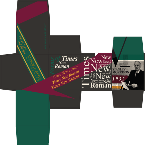 AR 340 Type and Design - Times New Roman Typeface Box - By Fye