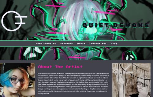 AR 341 Web Design - About Artist Page - By Fye