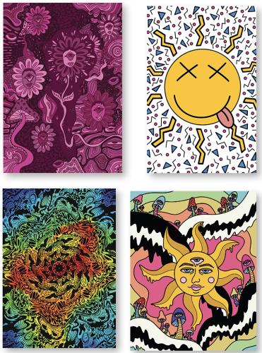 AR 540 Art Direction II - Four Psychedelic Posters - By Frese